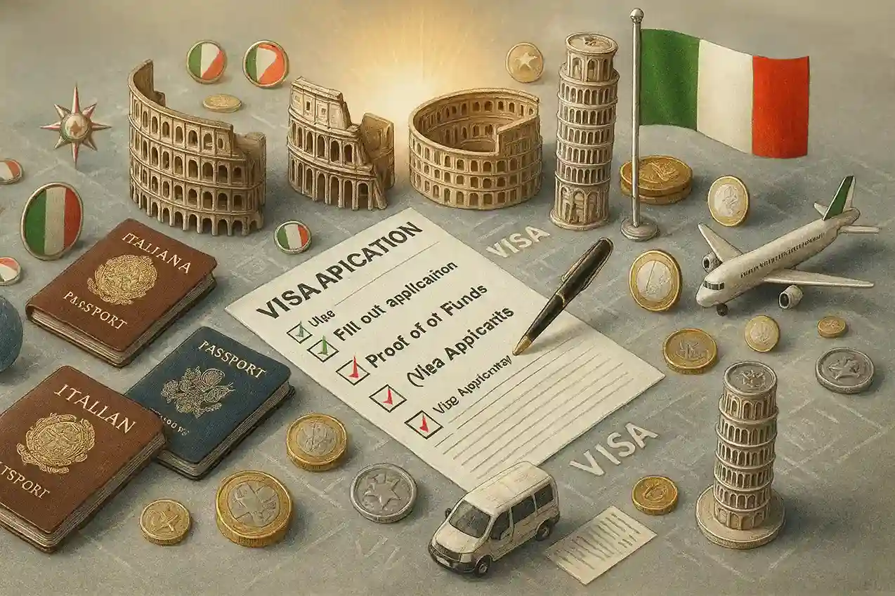 مراحل اخذ ویزای توریستی ایتالیا