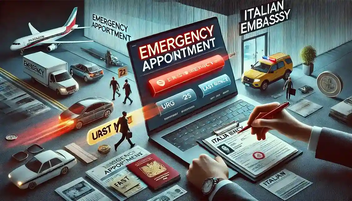 وقت فوری سفارت ایتالیا (Emergency Appointment)