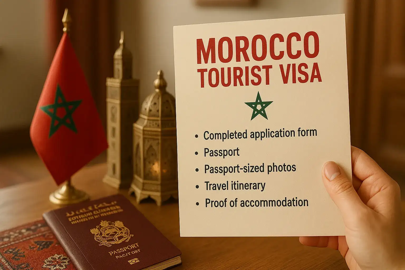 مدارک ویزای توریستی مراکش