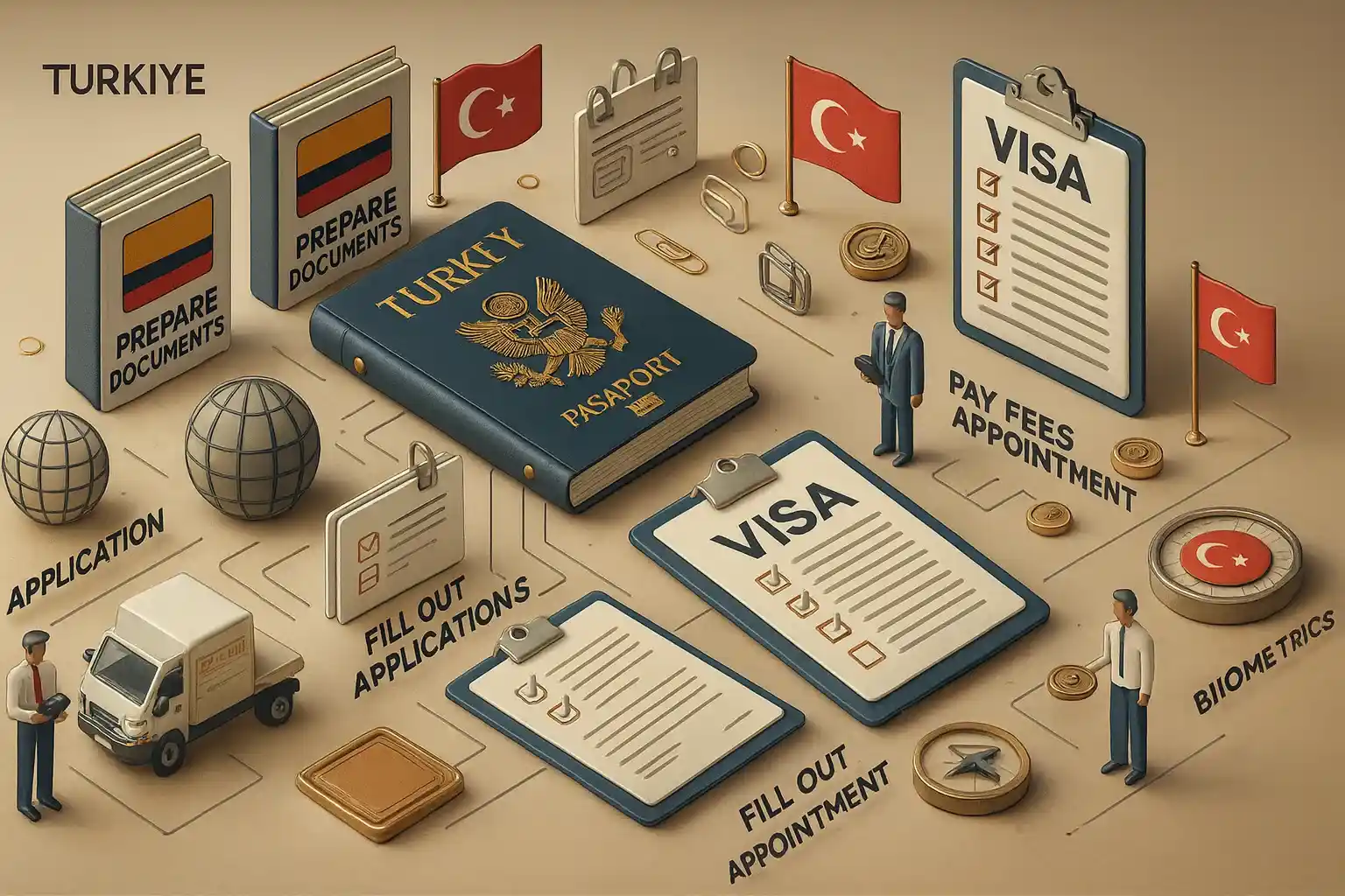 مراحل اخذ ویزای توریستی کشور ترکیه