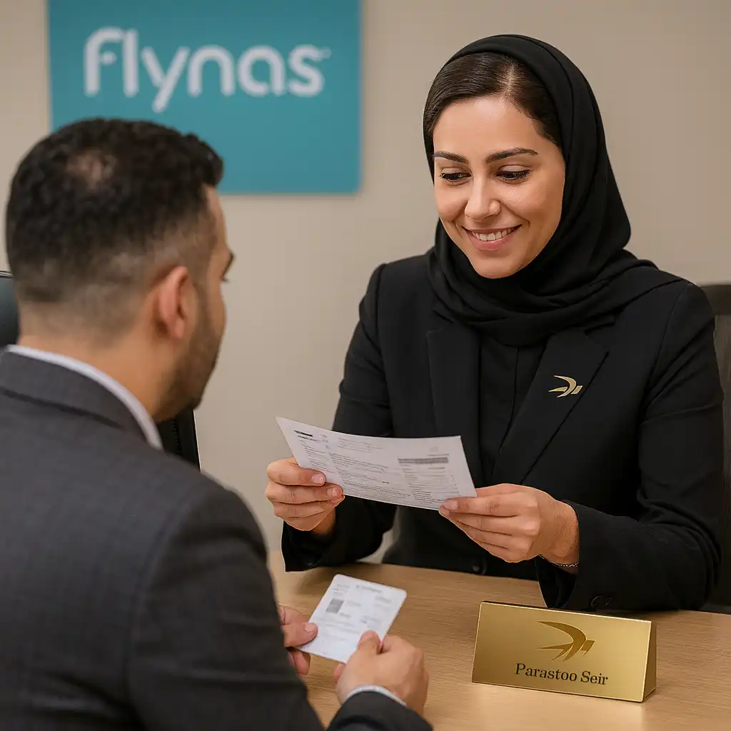 رزرو و صدور بلیت فلای‌ناس توسط پرستو سیر