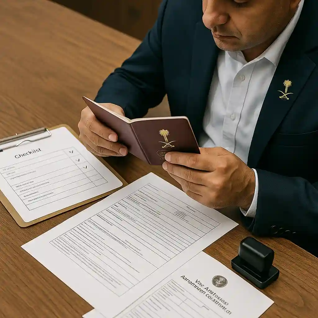 کنترل مدارک و تکمیل فرم‌های ویزا